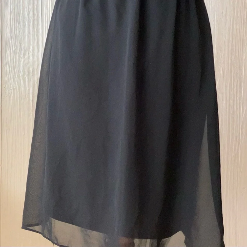 AB Studio Black Dress with Bow and Gathered Waist Size Small - Picture 11 of 14